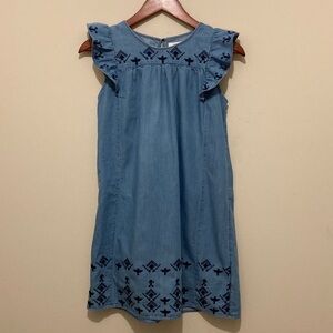 Crown & Ivy Blue Kids Dress with Embroidery in great preowned condition Sz16
